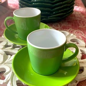 Green Demitasse Espresso cups.